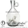 Licorera Barril con Asa y figura de Caballo Blanco, Artesanías de fabrica de vidrio soplado artesanal fino - Blown Glass Factory Store Bottles tequila handmade,
