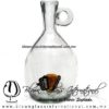 Licorera Barril con Asa y figura de Acordeón, Artesanías de fabrica de vidrio soplado artesanal fino - Blown Glass Factory Store Bottles tequila handmade,
