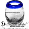 Tequilero Shot Barril Borde de Color Azul Cobalto, Cobalt Blue, Artesanías de Vidrio Soplado, Fabrica de Vidrio - Blown Glass Factory Store Tequila Shot Drunk Handmade