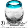 Tequilero Shot Barril Borde de Color Azul Aguamarina, Aqua Blue, Artesanías de Vidrio Soplado, Fabrica de Vidrio - Blown Glass Factory Store Tequila Shot Drunk Handmade