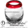 Tequilero Shot Barril Borde de Color rojo red, Artesanías de Vidrio Soplado, Fabrica de Vidrio - Blown Glass Factory Store Tequila Shot Drunk Handmade