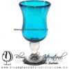 Copa Polka Sólido de Color Aguamarina, Aqua Blue, Artesanías de Vidrio Soplado - Blown Glass