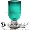 Copa Pingüino Tallo Bola Sólido de Color Turquesa, Teal Blue, Artesanías de Vidrio Soplado - Blown Glass Copa Pingüino Tallo Bola Sólido de Color Turquesa, Teal Blue, Artesanías de Vidrio Soplado - Blown Glass