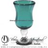Copa Polka Sólido de Color Turquesa, Teal Blue, Artesanías de Vidrio Soplado - Blown Glass
