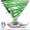 Copa Martini Postre Hilo Jalado de Color Verde Jade, Dark Green, Artesanías de Vidrio Soplado - Blown Glass Copa Martini Postre Hilo Jalado de Color Verde Jade, Dark Green, Artesanías de Vidrio Soplado - Blown Glass