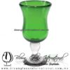Copa Polka Sólido de Color Verde Jade, Dark Green, Artesanías de Vidrio Soplado - Blown Glass