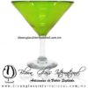 Copa Martini Sólido de Color Verde Lima, Light Green, Artesanías de Vidrio Soplado - Blown Glass Copa Martini Sólido de Color Verde Lima, Light Green, Artesanías de Vidrio Soplado - Blown Glass