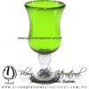 Copa Polka Sólido de Color Verde Lima, Light Green, Artesanías de Vidrio Soplado - Blown Glass