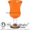 Copa Polka Sólido de Color Naranja, Orange, Artesanías de Vidrio Soplado - Blown Glass