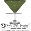 Copa Martini Sólido de Color Verde Olivo, Olive Green, Artesanías de Vidrio Soplado - Blown Glass Copa Martini Sólido de Color Verde Olivo, Olive Green, Artesanías de Vidrio Soplado - Blown Glass