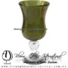Copa Polka Sólido de Color Verde Olivo, Olive Green, Artesanías de Vidrio Soplado - Blown Glass