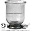 Florero Cilindro Cristal con Pie, Fábrica de Vidrio Soplado Artesanal, made in México - Blown Glass Factory Store Tonala, Handcraft, Handmade.