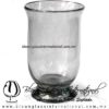 Florero Cilindro Cristal con Pie, Fábrica de Vidrio Soplado Artesanal, made in México - Blown Glass Factory Store Tonala, Handcraft, Handmade.