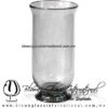 Florero Cilindro Cristal con Pie, Fábrica de Vidrio Soplado Artesanal, made in México - Blown Glass Factory Store Tonala, Handcraft, Handmade.