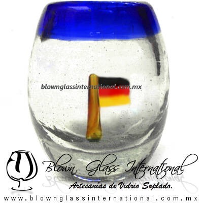Tequilero barril con Bandera y Borde de color, Fábrica de Vidrio Soplado Artesanal, made in México - Blown Glass Factory Store Tonala, Handcraft, Handmade. Tequilero barril con Bandera y Borde de color, Fábrica de Vidrio Soplado Artesanal, made in México - Blown Glass Factory Store Tonala, Handcraft, Handmade.