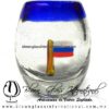 Tequilero barril con Bandera y Borde de color, Fábrica de Vidrio Soplado Artesanal, made in México - Blown Glass Factory Store Tonala, Handcraft, Handmade. Tequilero barril con Bandera y Borde de color, Fábrica de Vidrio Soplado Artesanal, made in México - Blown Glass Factory Store Tonala, Handcraft, Handmade.