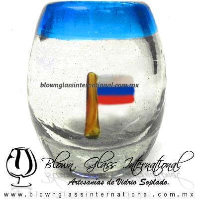Tequilero barril con Bandera y Borde de color, Fábrica de Vidrio Soplado Artesanal, made in México - Blown Glass Factory Store Tonala, Handcraft, Handmade. Tequilero barril con Bandera y Borde de color, Fábrica de Vidrio Soplado Artesanal, made in México - Blown Glass Factory Store Tonala, Handcraft, Handmade.