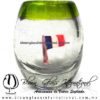 Tequilero barril con Bandera y Borde de color, Fábrica de Vidrio Soplado Artesanal, made in México - Blown Glass Factory Store Tonala, Handcraft, Handmade. Tequilero barril con Bandera y Borde de color, Fábrica de Vidrio Soplado Artesanal, made in México - Blown Glass Factory Store Tonala, Handcraft, Handmade.