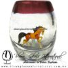 Tequilero barril con caballo y Borde de color, Fábrica de Vidrio Soplado Artesanal, made in México - Blown Glass Factory Store Tonala, Handcraft, Handmade. Tequilero barril con caballo y Borde de color, Fábrica de Vidrio Soplado Artesanal, made in México - Blown Glass Factory Store Tonala, Handcraft, Handmade.