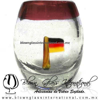 Tequilero barril con Bandera y Borde de color, Fábrica de Vidrio Soplado Artesanal, made in México - Blown Glass Factory Store Tonala, Handcraft, Handmade. Tequilero barril con Bandera y Borde de color, Fábrica de Vidrio Soplado Artesanal, made in México - Blown Glass Factory Store Tonala, Handcraft, Handmade.