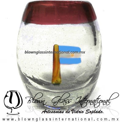 Tequilero barril con Bandera y Borde de color, Fábrica de Vidrio Soplado Artesanal, made in México - Blown Glass Factory Store Tonala, Handcraft, Handmade. Tequilero barril con Bandera y Borde de color, Fábrica de Vidrio Soplado Artesanal, made in México - Blown Glass Factory Store Tonala, Handcraft, Handmade.