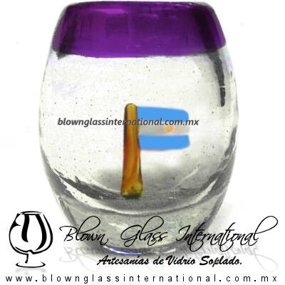 Tequilero barril con Bandera y Borde de color, Fábrica de Vidrio Soplado Artesanal, made in México - Blown Glass Factory Store Tonala, Handcraft, Handmade. Tequilero barril con Bandera y Borde de color, Fábrica de Vidrio Soplado Artesanal, made in México - Blown Glass Factory Store Tonala, Handcraft, Handmade.