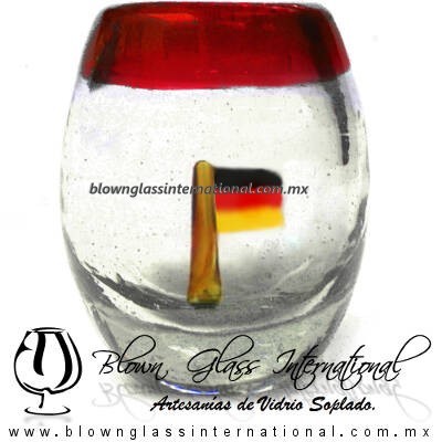 Tequilero barril con Bandera y Borde de color, Fábrica de Vidrio Soplado Artesanal, made in México - Blown Glass Factory Store Tonala, Handcraft, Handmade. Tequilero barril con Bandera y Borde de color, Fábrica de Vidrio Soplado Artesanal, made in México - Blown Glass Factory Store Tonala, Handcraft, Handmade.
