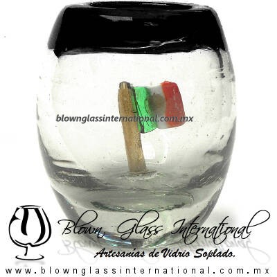 Tequilero barril con Bandera y Borde de color, Fábrica de Vidrio Soplado Artesanal, made in México - Blown Glass Factory Store Tonala, Handcraft, Handmade. Tequilero barril con Bandera y Borde de color, Fábrica de Vidrio Soplado Artesanal, made in México - Blown Glass Factory Store Tonala, Handcraft, Handmade.