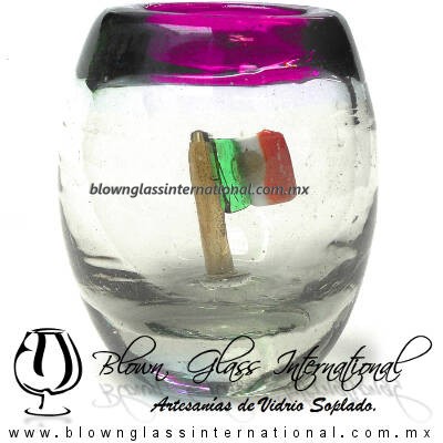 Tequilero barril con Bandera y Borde de color, Fábrica de Vidrio Soplado Artesanal, made in México - Blown Glass Factory Store Tonala, Handcraft, Handmade. Tequilero barril con Bandera y Borde de color, Fábrica de Vidrio Soplado Artesanal, made in México - Blown Glass Factory Store Tonala, Handcraft, Handmade.