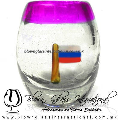 Tequilero barril con Bandera y Borde de color, Fábrica de Vidrio Soplado Artesanal, made in México - Blown Glass Factory Store Tonala, Handcraft, Handmade. Tequilero barril con Bandera y Borde de color, Fábrica de Vidrio Soplado Artesanal, made in México - Blown Glass Factory Store Tonala, Handcraft, Handmade.