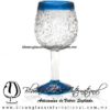 Copa Vino Granizado Natural Borde y Pie de Color Azul Aguamarina, Fábrica de Vidrio Soplado Artesanal, made in México - Blown Glass Factory Store Tonala, Handcraft, Handmade. Copa Vino Granizado Natural Borde y Pie de Color Azul Aguamarina, Fábrica de Vidrio Soplado Artesanal, made in México - Blown Glass Factory Store Tonala, Handcraft, Handmade.