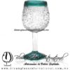 Copa Vino Granizado Natural Borde y Pie de Color Azul Turquesa, Teal, Fábrica de Vidrio Soplado Artesanal, made in México - Blown Glass Factory Store Tonala, Handcraft, Handmade. Copa Vino Granizado Natural Borde y Pie de Color Azul Turquesa, Teal, Fábrica de Vidrio Soplado Artesanal, made in México - Blown Glass Factory Store Tonala, Handcraft, Handmade.