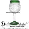 Copa Vino Granizado Natural Borde y Pie de Color Verde Jade, Fábrica de Vidrio Soplado Artesanal, made in México - Blown Glass Factory Store Tonala, Handcraft, Handmade. Copa Vino Granizado Natural Borde y Pie de Color Verde Jade, Fábrica de Vidrio Soplado Artesanal, made in México - Blown Glass Factory Store Tonala, Handcraft, Handmade.
