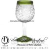 Copa Vino Granizado Natural Borde y Pie de Color Verde Lima, Fábrica de Vidrio Soplado Artesanal, made in México - Blown Glass Factory Store Tonala, Handcraft, Handmade. Copa Vino Granizado Natural Borde y Pie de Color Verde Lima, Fábrica de Vidrio Soplado Artesanal, made in México - Blown Glass Factory Store Tonala, Handcraft, Handmade.