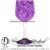 Copa Vino Pintas y Pie de Color Morado, Fábrica de Vidrio Soplado Artesanal, made in México - Blown Glass Factory Store Tonala, Handcraft, Handmade. Copa Vino Pintas y Pie de Color Morado, Fábrica de Vidrio Soplado Artesanal, made in México - Blown Glass Factory Store Tonala, Handcraft, Handmade.