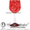 Copa Vino Pintas y Pie de Color Rojo, Fábrica de Vidrio Soplado Artesanal, made in México - Blown Glass Factory Store Tonala, Handcraft, Handmade. Copa Vino Pintas y Pie de Color Rojo, Fábrica de Vidrio Soplado Artesanal, made in México - Blown Glass Factory Store Tonala, Handcraft, Handmade.
