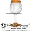 Copa Vino Granizado Natural Borde y Pie de Color Naranja, Fábrica de Vidrio Soplado Artesanal, made in México - Blown Glass Factory Store Tonala, Handcraft, Handmade. Copa Vino Granizado Natural Borde y Pie de Color Naranja, Fábrica de Vidrio Soplado Artesanal, made in México - Blown Glass Factory Store Tonala, Handcraft, Handmade.