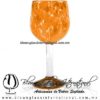 Copa Vino Pintas y Pie de Color Naranja, Fábrica de Vidrio Soplado Artesanal, made in México - Blown Glass Factory Store Tonala, Handcraft, Handmade. Copa Vino Pintas y Pie de Color Naranja, Fábrica de Vidrio Soplado Artesanal, made in México - Blown Glass Factory Store Tonala, Handcraft, Handmade.
