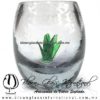 Tequilero barril Cristal con Agave, Fábrica de Vidrio Soplado Artesanal, made in México - Blown Glass Factory Store Tonala, Handcraft, Handmade.