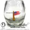 Tequilero barril Cristal con Bandera, Fábrica de Vidrio Soplado Artesanal, made in México - Blown Glass Factory Store Tonala, Handcraft, Handmade.