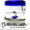 Tequilero Cilíndrico con Barco Velero y Borde de Color Azul Cobalto, Fábrica de Vidrio Soplado Artesanal, made in México - Blown Glass Factory Store Tonala, Handcraft, Handmade. Tequilero Cilíndrico con Barco Velero y Borde de Color Azul Cobalto, Fábrica de Vidrio Soplado Artesanal, made in México - Blown Glass Factory Store Tonala, Handcraft, Handmade.