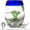 Tequilero barril con Nopal y Borde de color azul cobalto, Fábrica de Vidrio Soplado Artesanal, made in México - Blown Glass Factory Store Tonala, Handcraft, Handmade. Tequilero barril con Nopal y Borde de color azul cobalto, Fábrica de Vidrio Soplado Artesanal, made in México - Blown Glass Factory Store Tonala, Handcraft, Handmade.