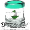 Tequilero Cilíndrico con Barco Velero y Borde de Color Azul Teal (Turquesa), Fábrica de Vidrio Soplado Artesanal, made in México - Blown Glass Factory Store Tonala, Handcraft, Handmade. Tequilero Cilíndrico con Barco Velero y Borde de Color Azul Teal (Turquesa), Fábrica de Vidrio Soplado Artesanal, made in México - Blown Glass Factory Store Tonala, Handcraft, Handmade.