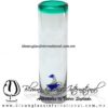 Tequilero Cilíndrico con Barco Velero y Borde de Color Azul Teal (Turquesa), Fábrica de Vidrio Soplado Artesanal, made in México - Blown Glass Factory Store Tonala, Handcraft, Handmade. Tequilero Cilíndrico con Barco Velero y Borde de Color Azul Teal (Turquesa), Fábrica de Vidrio Soplado Artesanal, made in México - Blown Glass Factory Store Tonala, Handcraft, Handmade.