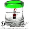 Tequilero Cilíndrico Cristal con Santa Claus y Borde de Color Verde jade. Fábrica de Vidrio Soplado Artesanal, made in México - Blown Glass Factory Store Tonala, Handcraft, Handmade. Tequilero Cilíndrico Cristal con Santa Claus y Borde de Color Verde jade. Fábrica de Vidrio Soplado Artesanal, made in México - Blown Glass Factory Store Tonala, Handcraft, Handmade.