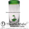 Tequilero Cilíndrico con Barco Velero y Borde de Color Verde Jade, Fábrica de Vidrio Soplado Artesanal, made in México - Blown Glass Factory Store Tonala, Handcraft, Handmade. Tequilero Cilíndrico con Barco Velero y Borde de Color Verde Jade, Fábrica de Vidrio Soplado Artesanal, made in México - Blown Glass Factory Store Tonala, Handcraft, Handmade.