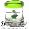 Tequilero Cilíndrico con Barco Velero y Borde de Color Verde Lima, Fábrica de Vidrio Soplado Artesanal, made in México - Blown Glass Factory Store Tonala, Handcraft, Handmade. Tequilero Cilíndrico con Barco Velero y Borde de Color Verde Lima, Fábrica de Vidrio Soplado Artesanal, made in México - Blown Glass Factory Store Tonala, Handcraft, Handmade.