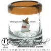 Tequilero Cilíndrico Cristal con Rancherito y Borde de Color Ámbar. Fábrica de Vidrio Soplado Artesanal, made in México - Blown Glass Factory Store Tonala, Handcraft, Handmade. Tequilero Cilíndrico Cristal con Rancherito y Borde de Color Ámbar. Fábrica de Vidrio Soplado Artesanal, made in México - Blown Glass Factory Store Tonala, Handcraft, Handmade.