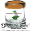 Tequilero Cilíndrico con Barco Velero y Borde de Color Ámbar, Fábrica de Vidrio Soplado Artesanal, made in México - Blown Glass Factory Store Tonala, Handcraft, Handmade. Tequilero Cilíndrico con Barco Velero y Borde de Color Ámbar, Fábrica de Vidrio Soplado Artesanal, made in México - Blown Glass Factory Store Tonala, Handcraft, Handmade.