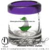 Tequilero Cilíndrico con Barco Velero y Borde de Color Morado, Fábrica de Vidrio Soplado Artesanal, made in México - Blown Glass Factory Store Tonala, Handcraft, Handmade. Tequilero Cilíndrico con Barco Velero y Borde de Color Morado, Fábrica de Vidrio Soplado Artesanal, made in México - Blown Glass Factory Store Tonala, Handcraft, Handmade.